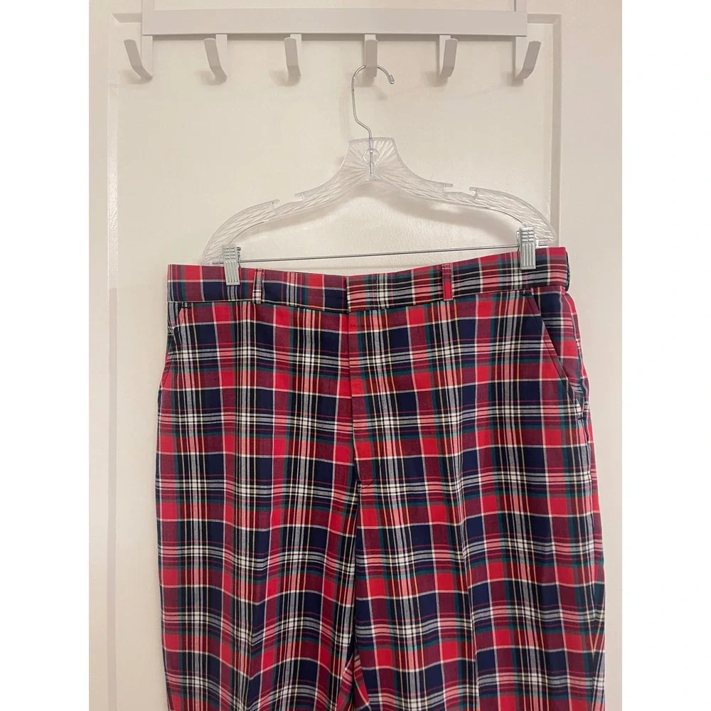 Vintage Orvis‎ Tartan Plaid Red Dress Pants Business Scottish Preppy Old Money